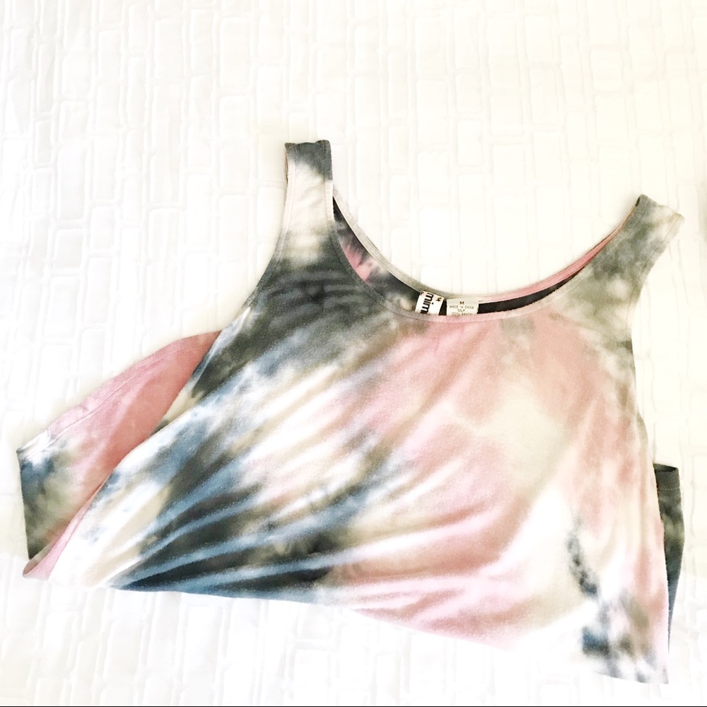 Mimi Chica Pink Tie Die Tank